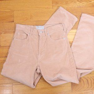 Everlane Pants Size 25 Peach Baby Corduroy Cheeky Regular High Waisted Straight